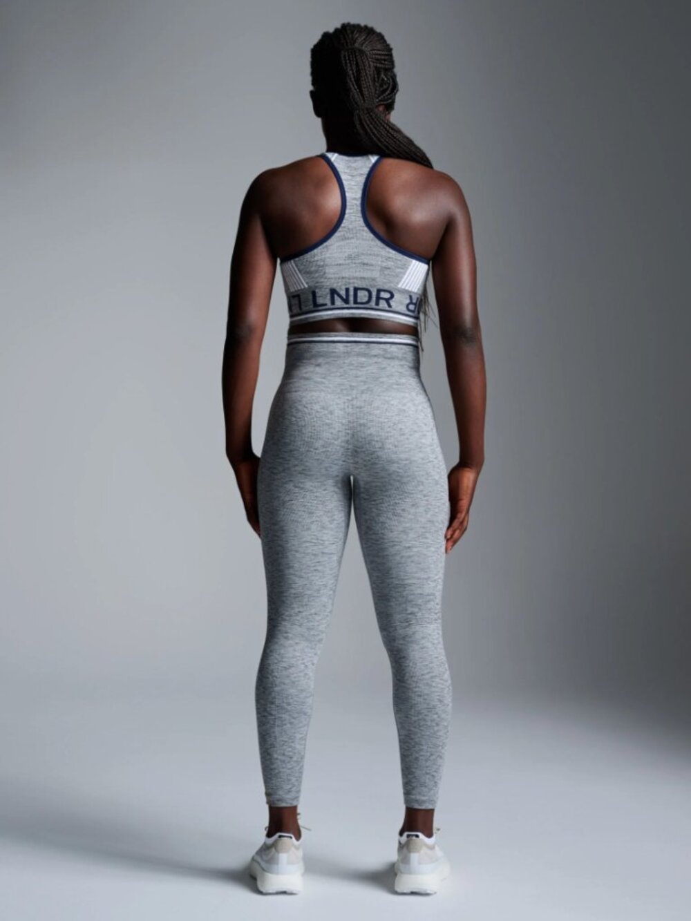 NWT - LNDR - Chisel Light 7/8 Legging - Color: Grey Marl - Size S / M - Picture 3 of 7